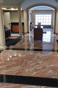 Church polished concrete floor