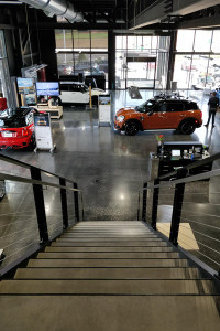 Car dealership polished concrete floor