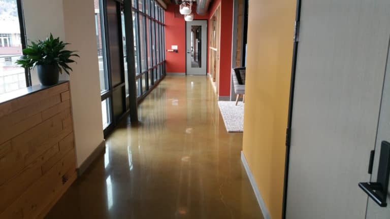 Twitter Office Polished Concrete Long Hallway