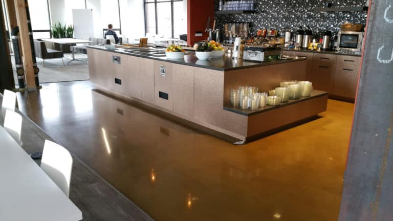 Twitter Office Polished Concrete Kitchen and Dining